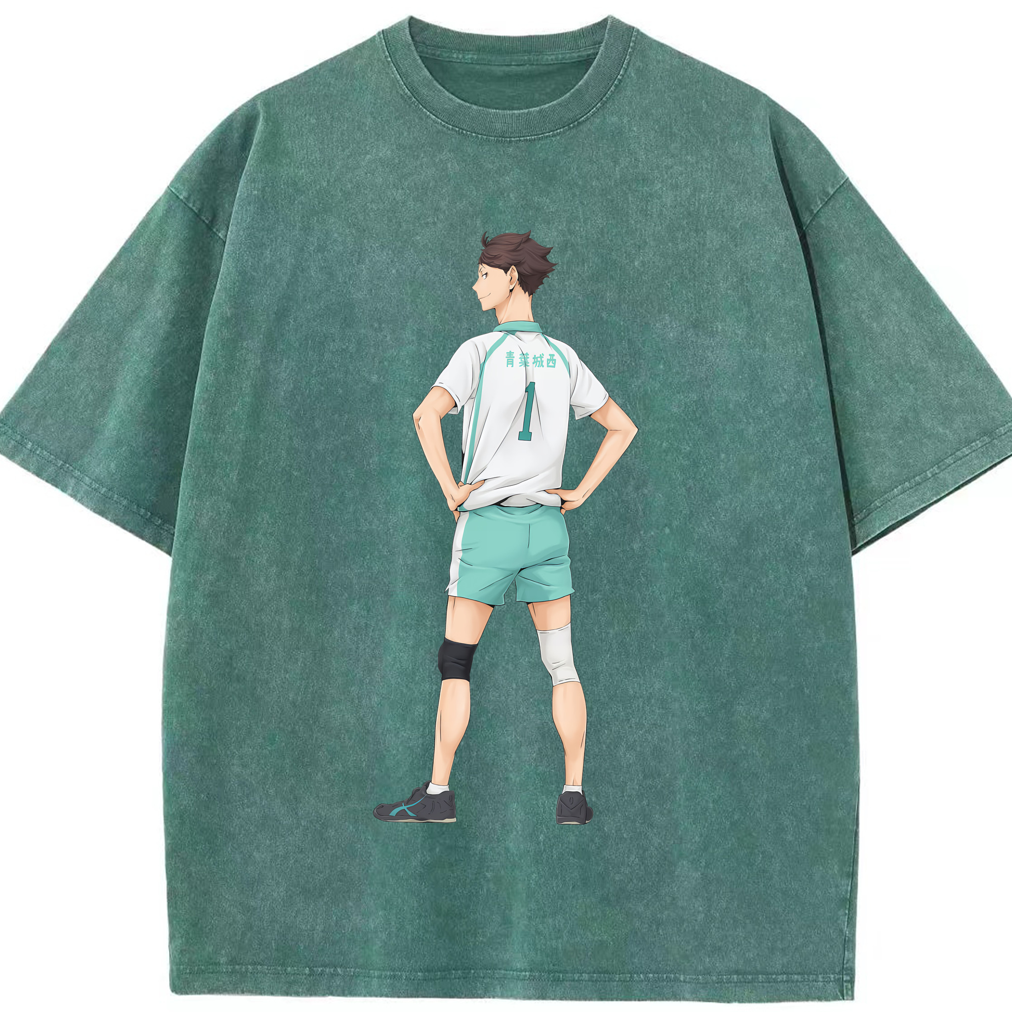 （画像用） ハイキュー!! Haikyu!! 綿100% ヴィンテージ風 半袖Tシャツ（フロントプリント）